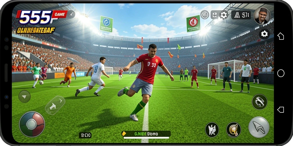 Tampilan menarik dari gameplay 555F dengan berbagai jenis olahraga.