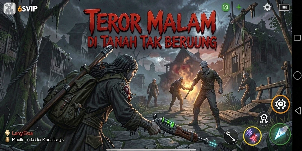 Tangkapan layar dari gameplay menegangkan 6SVIP dengan suasana mencekam.