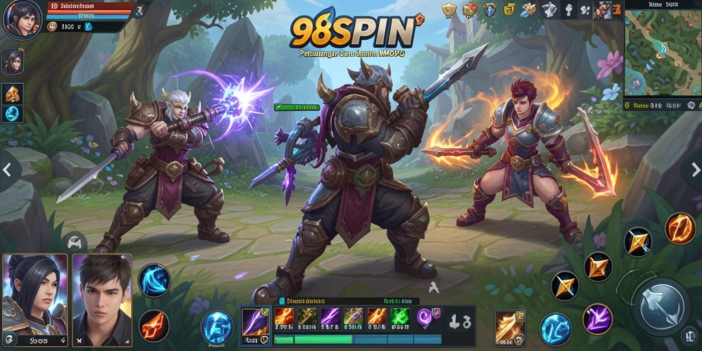 Tampilan gameplay seru dari 98SPIN di dunia MMORPG.