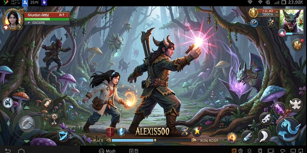 Tampilan gameplay ALEXIS500 yang menakjubkan dan penuh aksi.