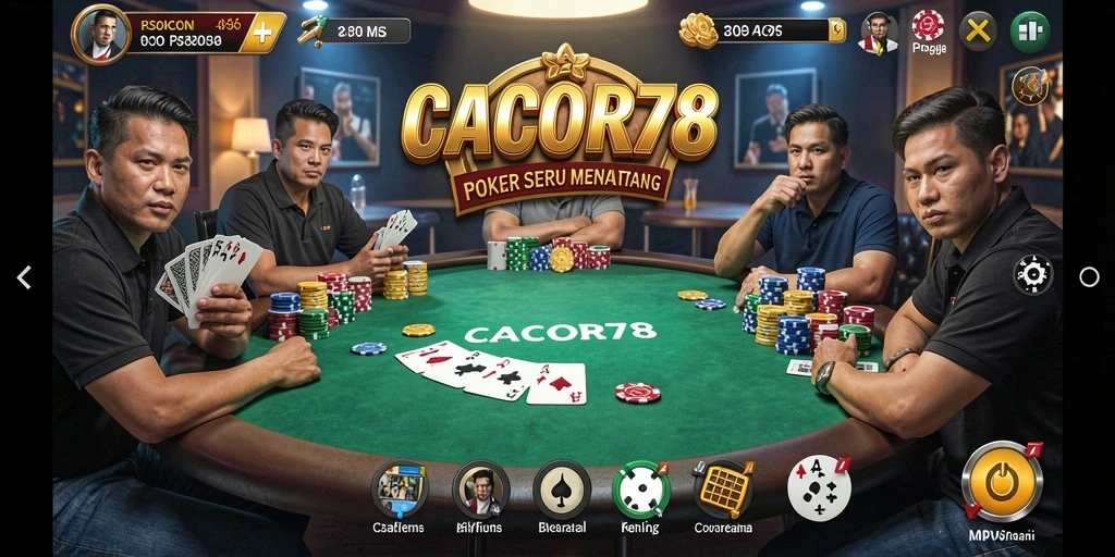 Screenshot gameplay <strong>CACOR78</strong> menampilkan aksi seru permainan Poker.