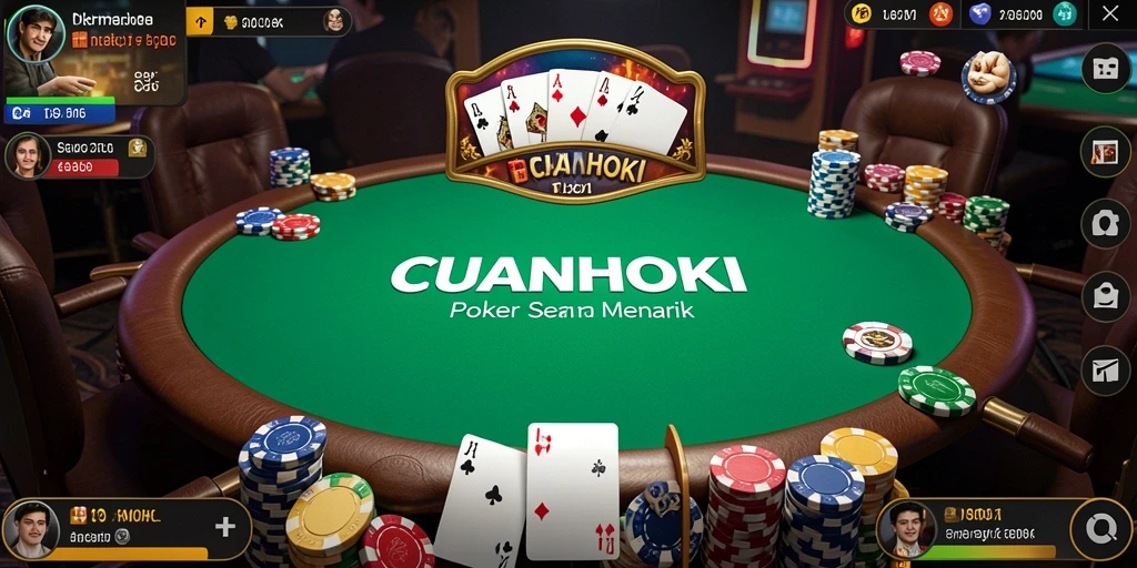 Tampilan gameplay menarik dari game Poker CUANHOKI.