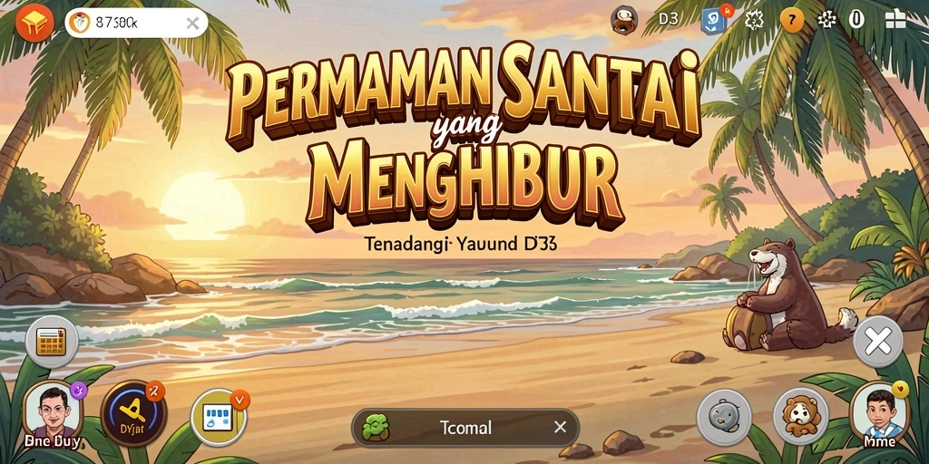 Screenshot D73 menampilkan gameplay yang seru dan menggembirakan.
