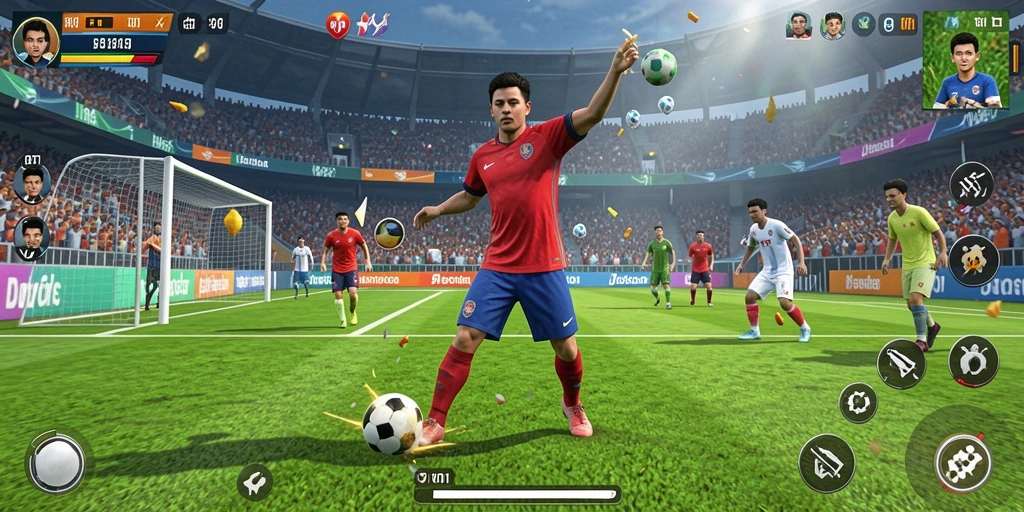 Gameplay DY01 yang mendebarkan dan penuh aksi olahraga.