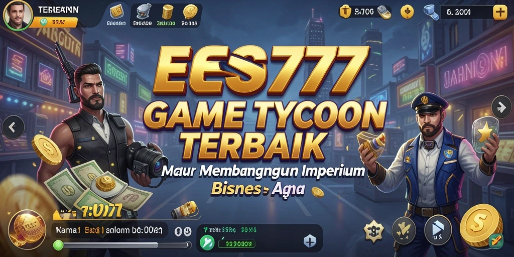 Tampilan gameplay menarik dari EOS77 dengan elemen manajemen Tycoon.