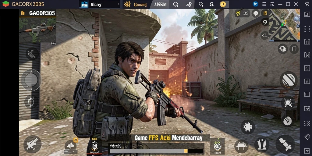 Tangkapan layar gameplay GACOR305 dengan aksi seru di lapangan.