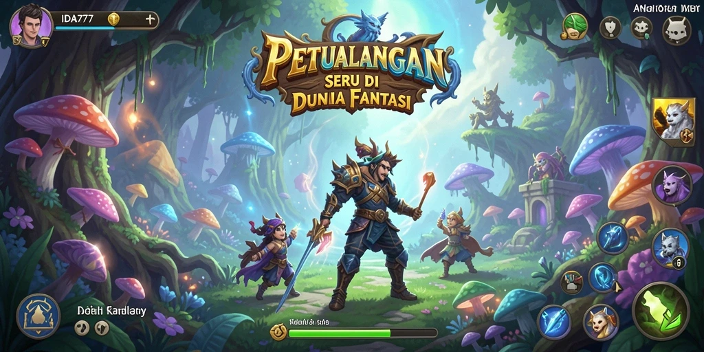 Tampilan gameplay seru dalam dunia fantasi IDA777.