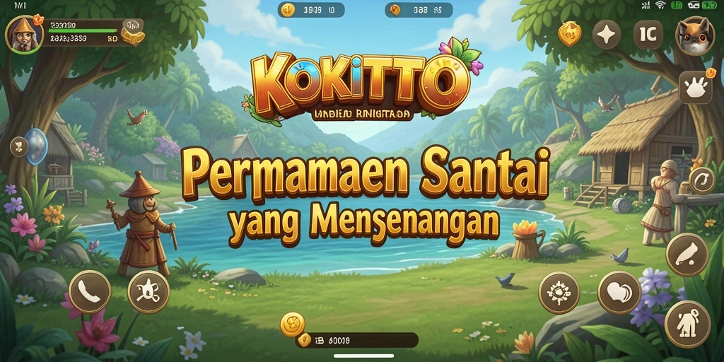 Tampilan gameplay KOKITOTO yang menyenangkan dan ceria.