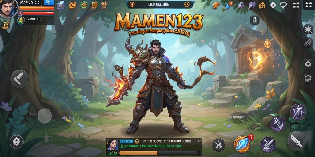 Tampilan menarik dari gameplay ARPG di MAMEN123.