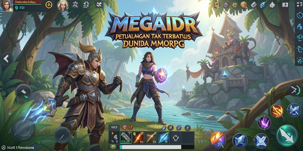 Gameplay seru dalam dunia fantasi MEGAIDR yang mengasyikkan.