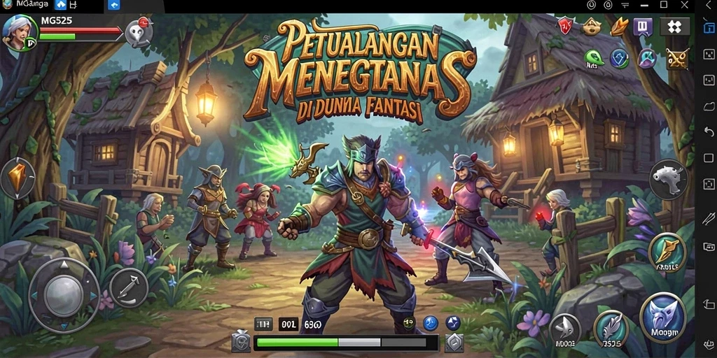 Screenshot gameplay MG525 menunjukkan aksi petualangan yang seru.