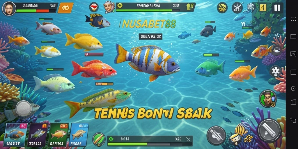 Gameplay Tembak Ikan yang seru dan penuh warna.