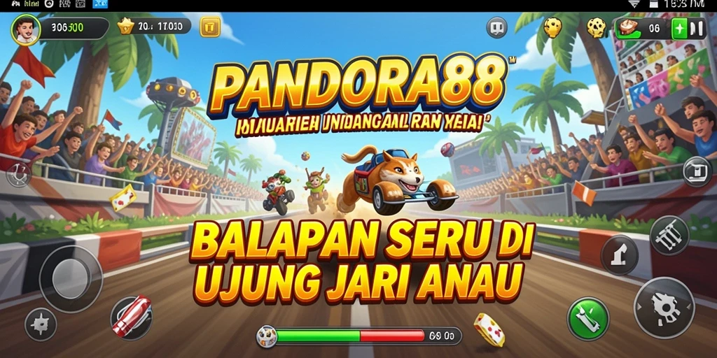 Tampilan gameplay PANDORA88 yang seru dan menantang di lintasan.