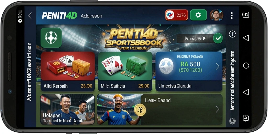 Tampilan gameplay menarik dari aplikasi sportsbook PENITI4D saat taruhan langsung.