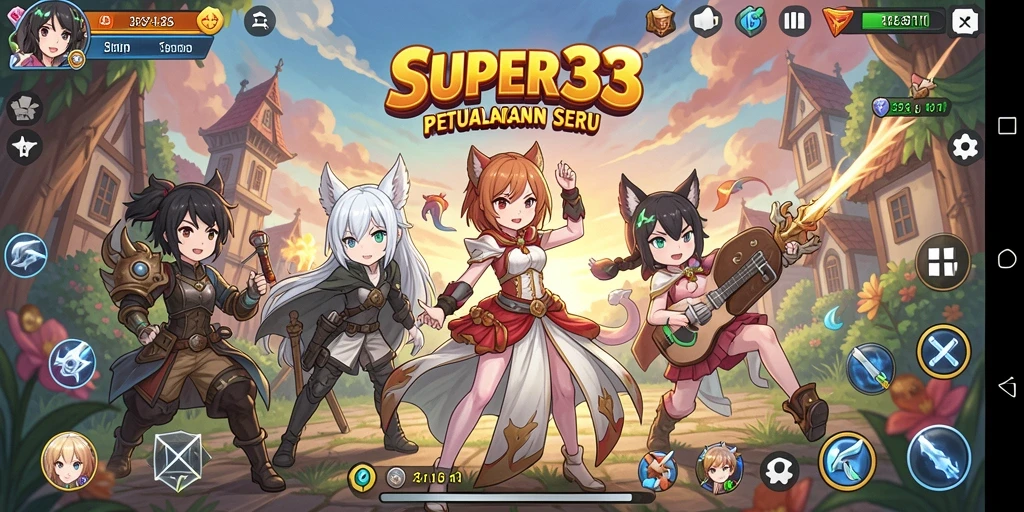 Gameplay menarik dengan karakter Anime yang beragam.