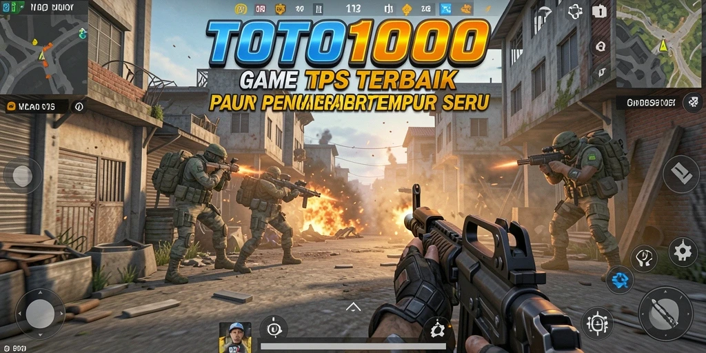 Tampilan gameplay TOTO1000 yang seru dalam pertempuran TPS.