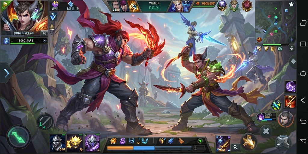 Tangkapan layar gameplay seru dari <strong>WINIDN</strong>, menunjukkan momen pertempuran intens.
